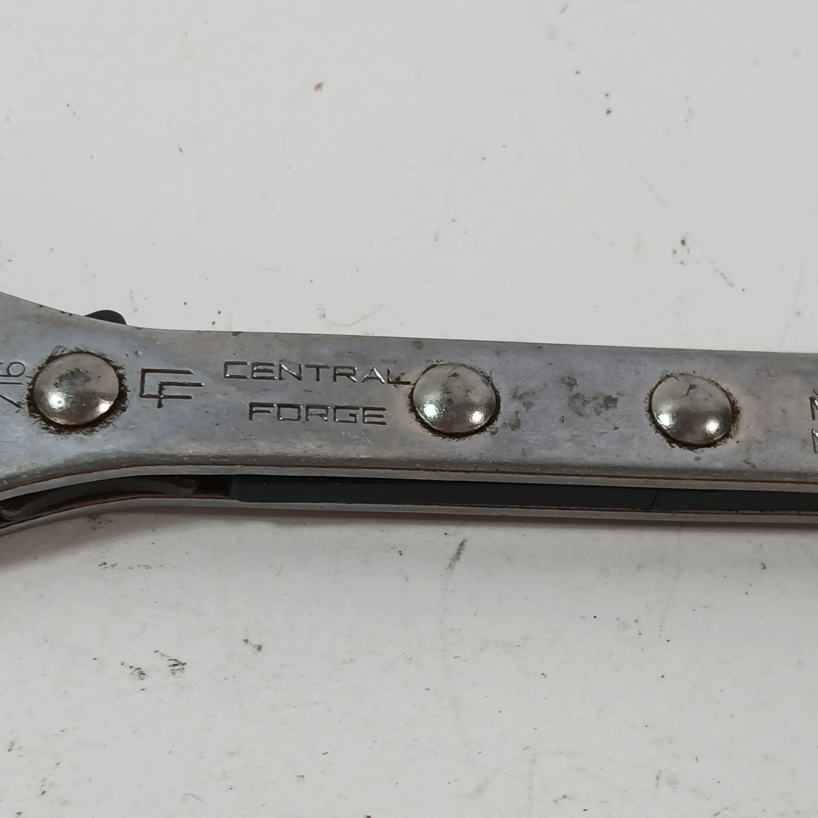 Vintage Central Forge CF Model No 862 9/16 1/2 Double End Box Ratchet Wrench
