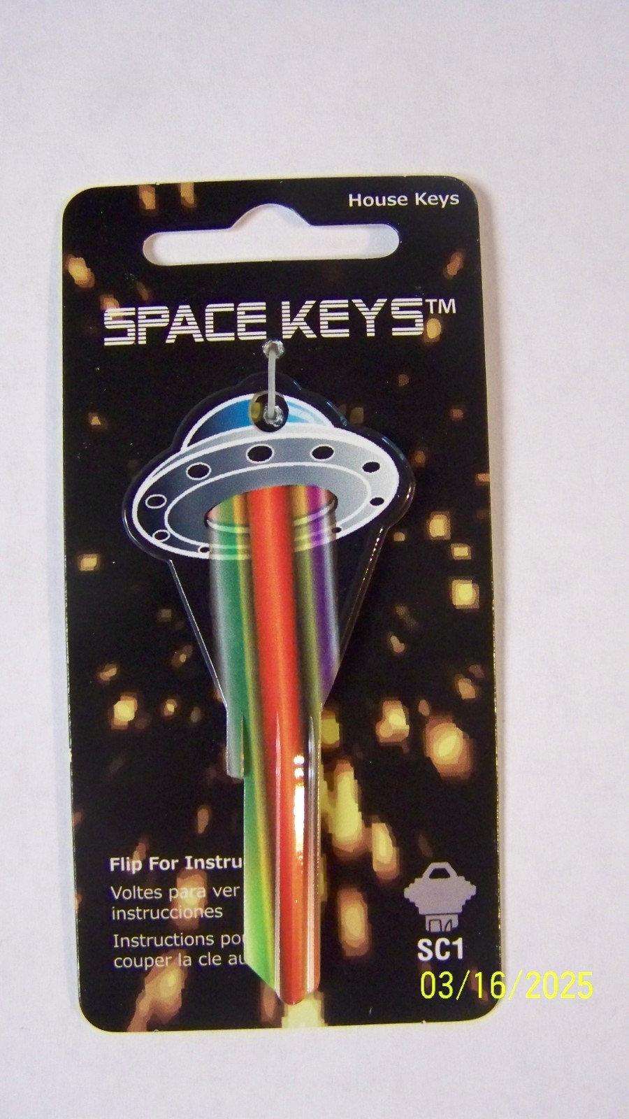 UFO Schlage SC1 house key blank.