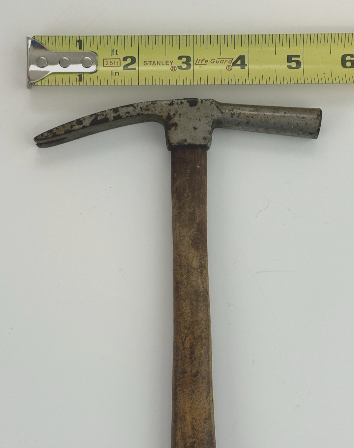 Vintage ~ Tack Hammer With Nail Puller ~ 10 1/4″ ~ Upholsterer’s~Wood Handle