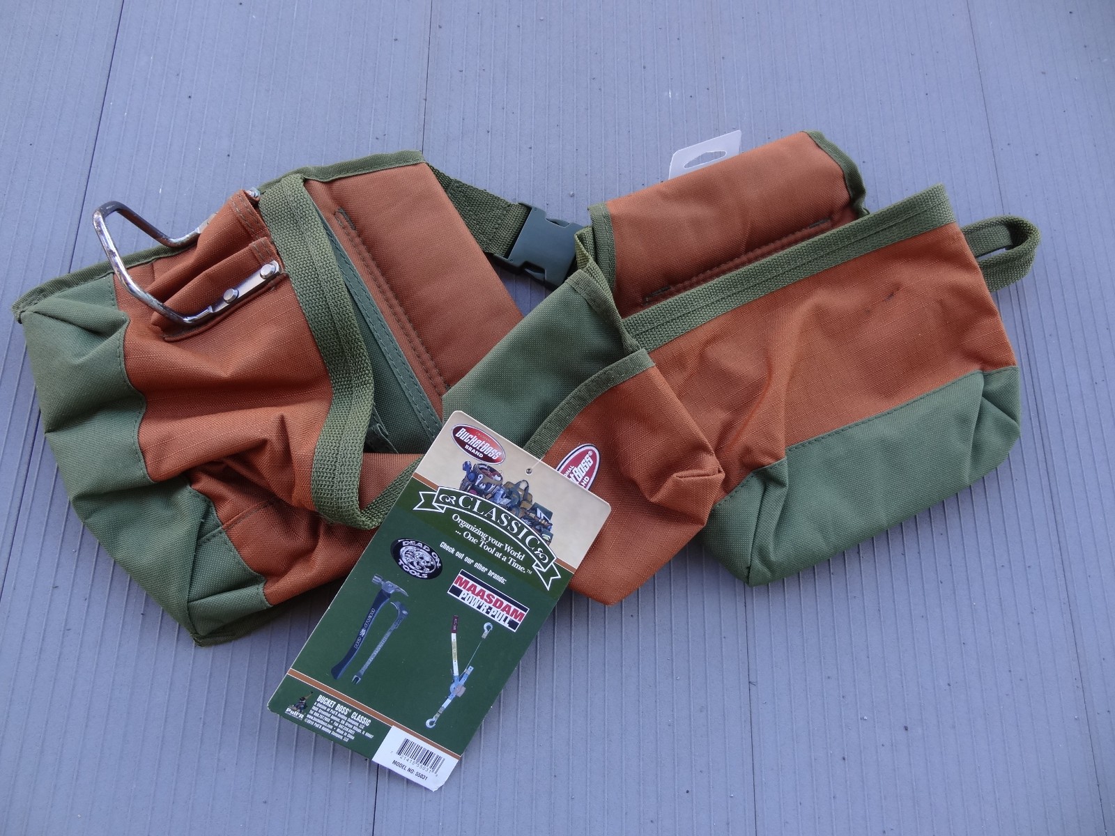 Bucket Boss Classic Handy Belt 10 Pockets Canvas Tool Belt -55031