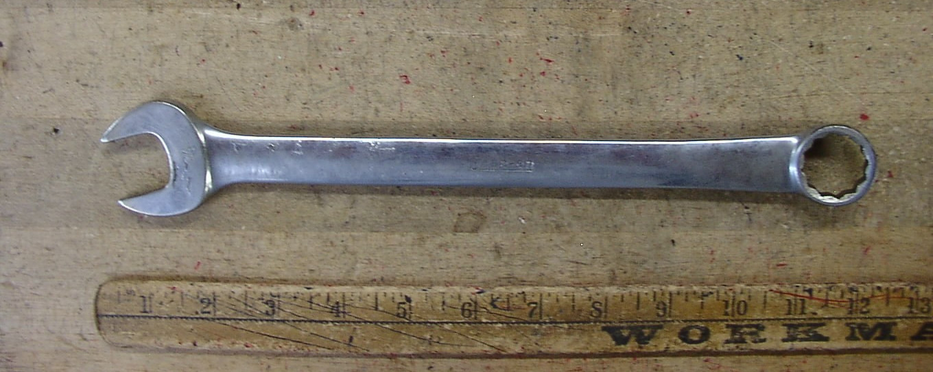 Vntg Snap-On OEX-28 Pat. 3273430 Open & 12 Pt. Combo Wrench,7/8″ X 11-3/4″,Good