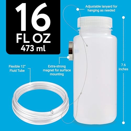 Brake Bleeder Kit – 16 Oz, White – Brake Fluid Bleed Kit & Magnetic Bleeder