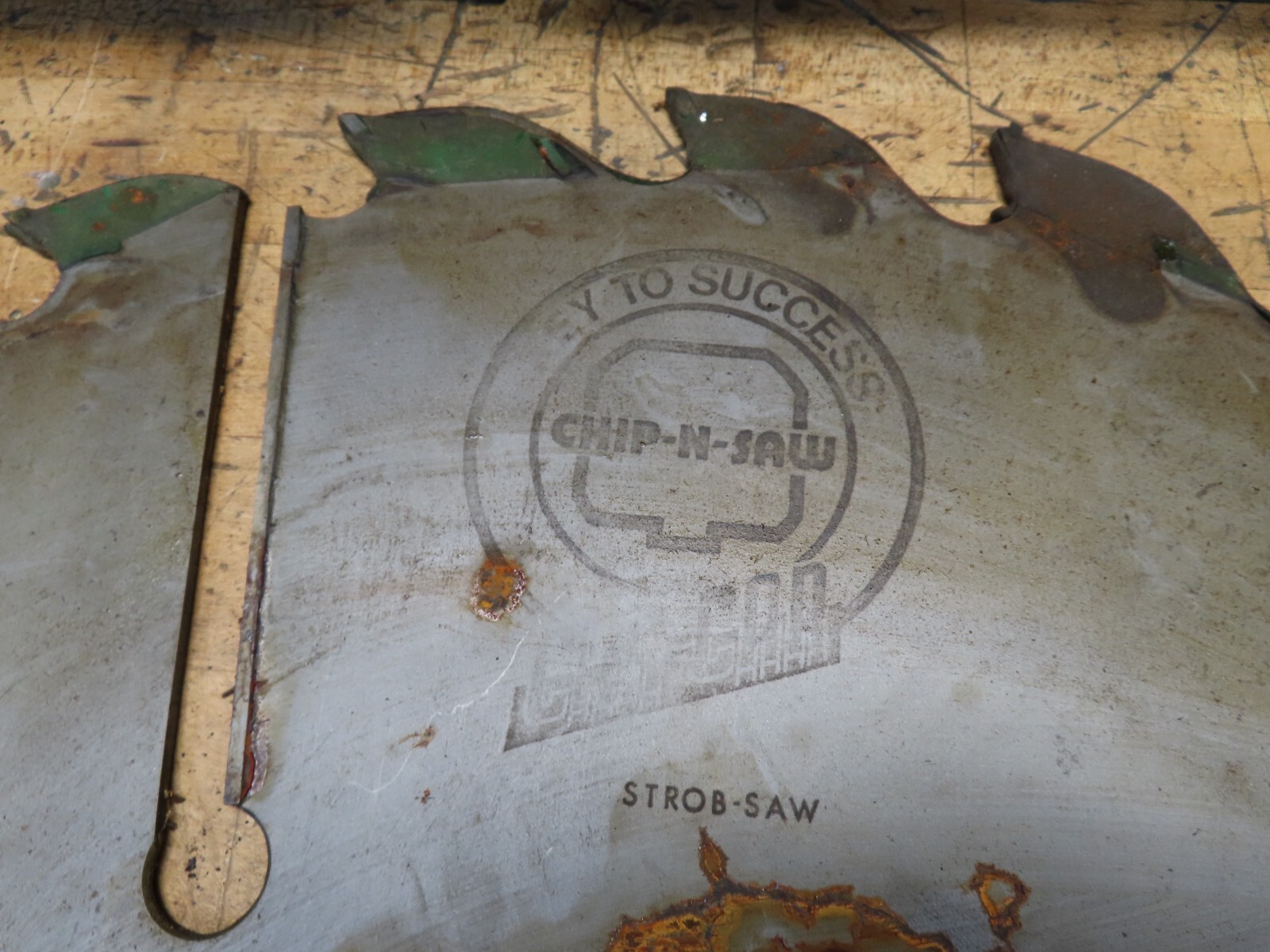 Vintage CanCar Chip-N-Saw 22″ Strob sawmill saw blade 24 carbide teeth 7″ arbor