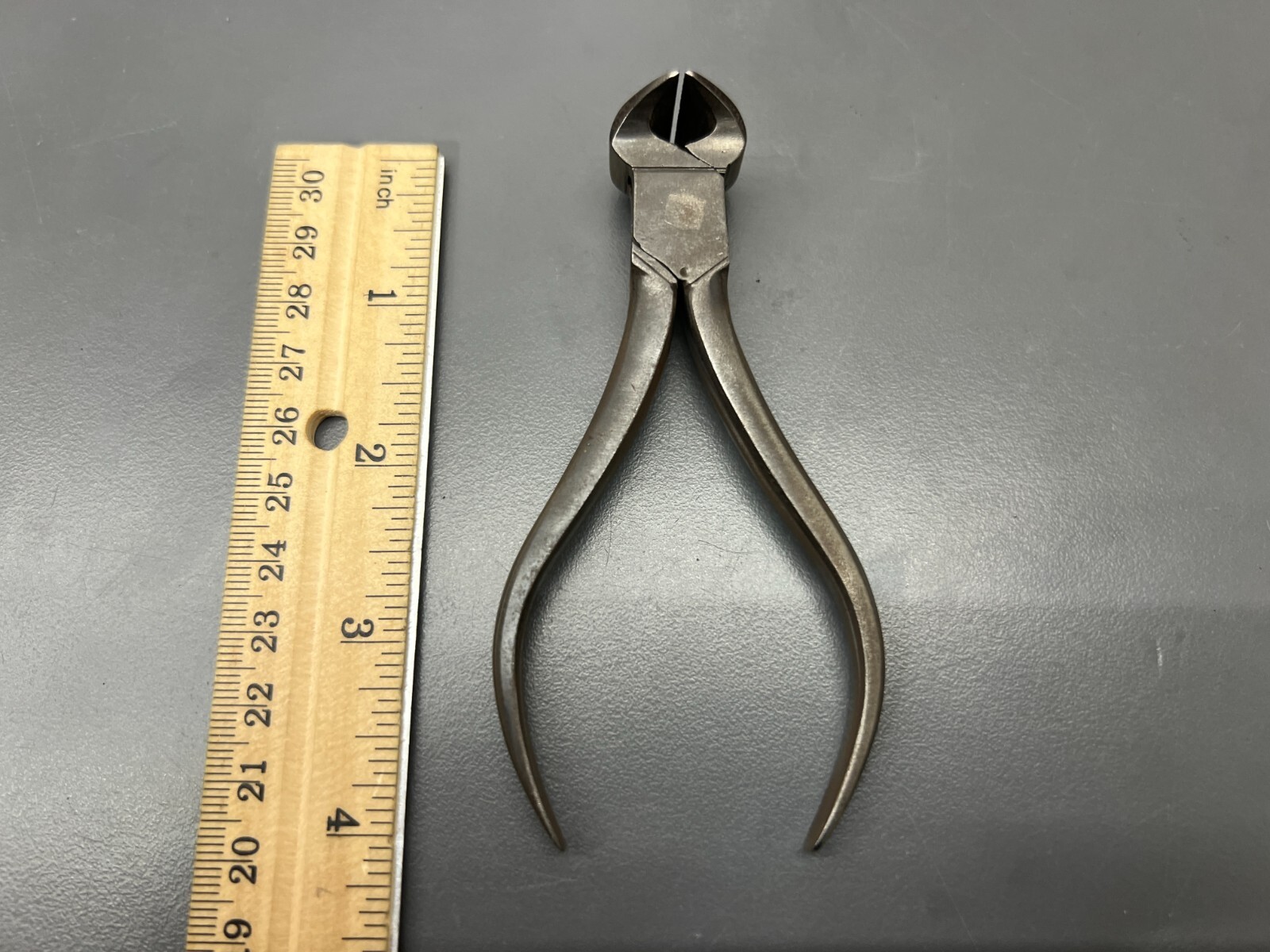 VINTAGE UNBRANDED 4″ PRECISION MACHINIST END CUTTING PLIERS NIPPERS – EXC COND