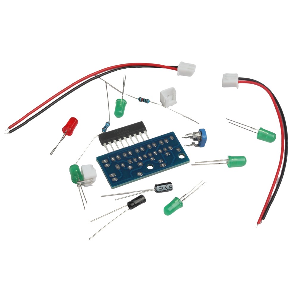 KA2284 Audio Level Indicator DIY Electronic Kit Parts 3.5-12V 5mm RED Green LED