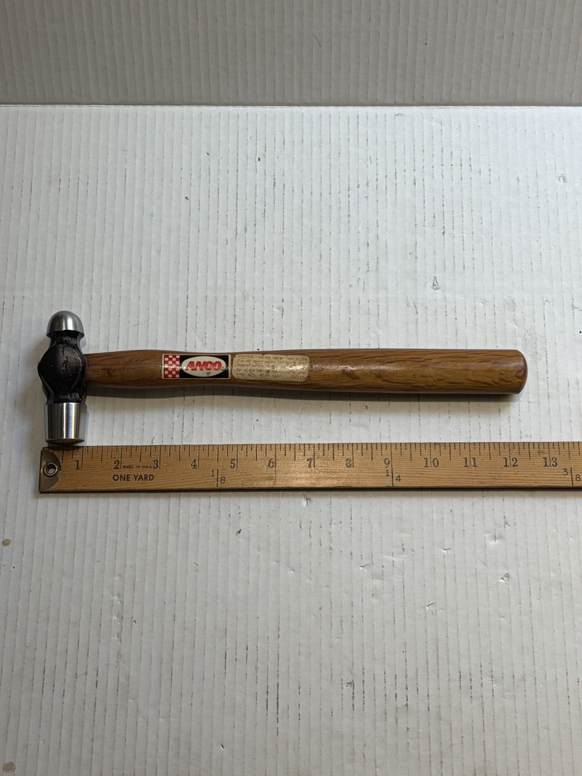 Vintage Anco 12oz Machinist Ball Peen Hammer NOS