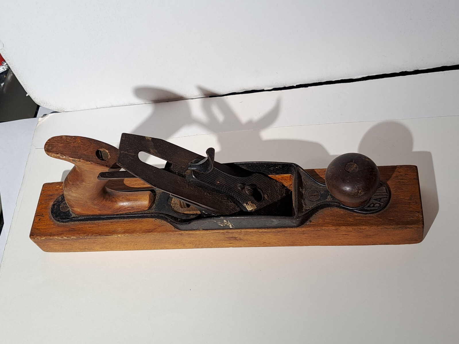 ANTIQUE BAILEY WOOD BOTTOM WOOD PLANE 14 1/2″ GRAMPA CORE PRIMIATIVE