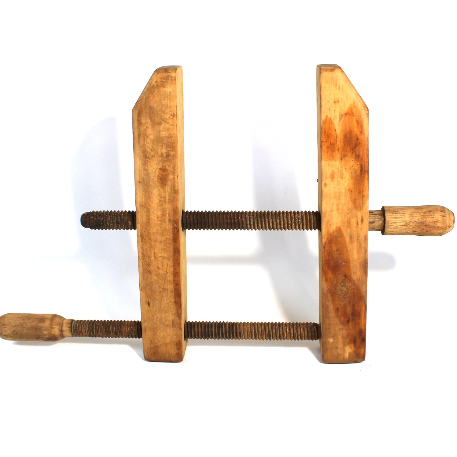 Antique Carpenters Hand Clamp Wood Screw Vice Primitive Tool Large 18 Inch