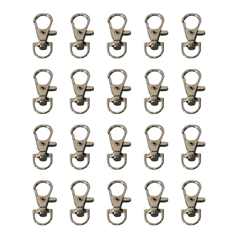 20Pcs Metal Hooks Swivel Clips Door Locks for Pet Cages Snap Hook Purse Clip