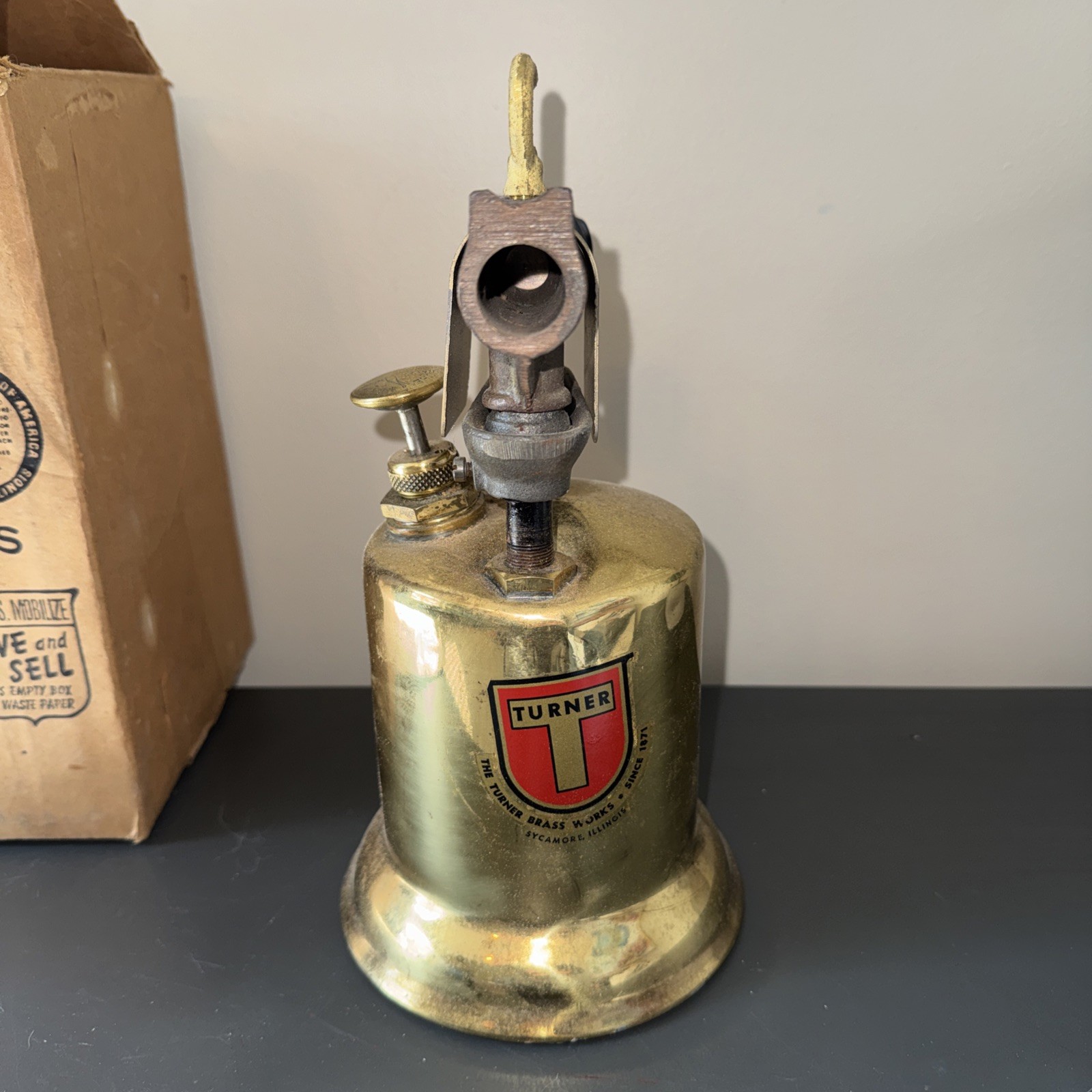 Vintage Turner Blow Torch Collectors Piece, look at the pump knob, nice