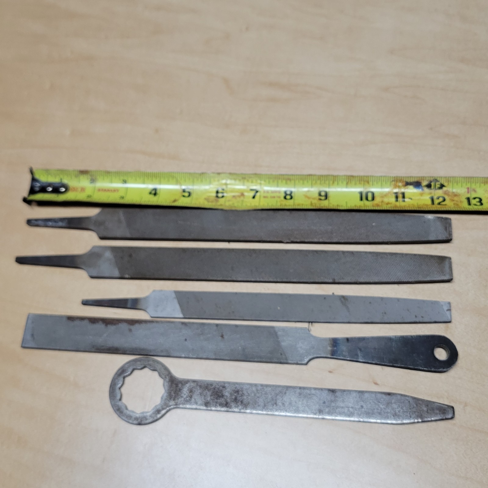 Lot Of 5 Vintage Nicholson & Lenox Hand Files Flat & Wrench. Used