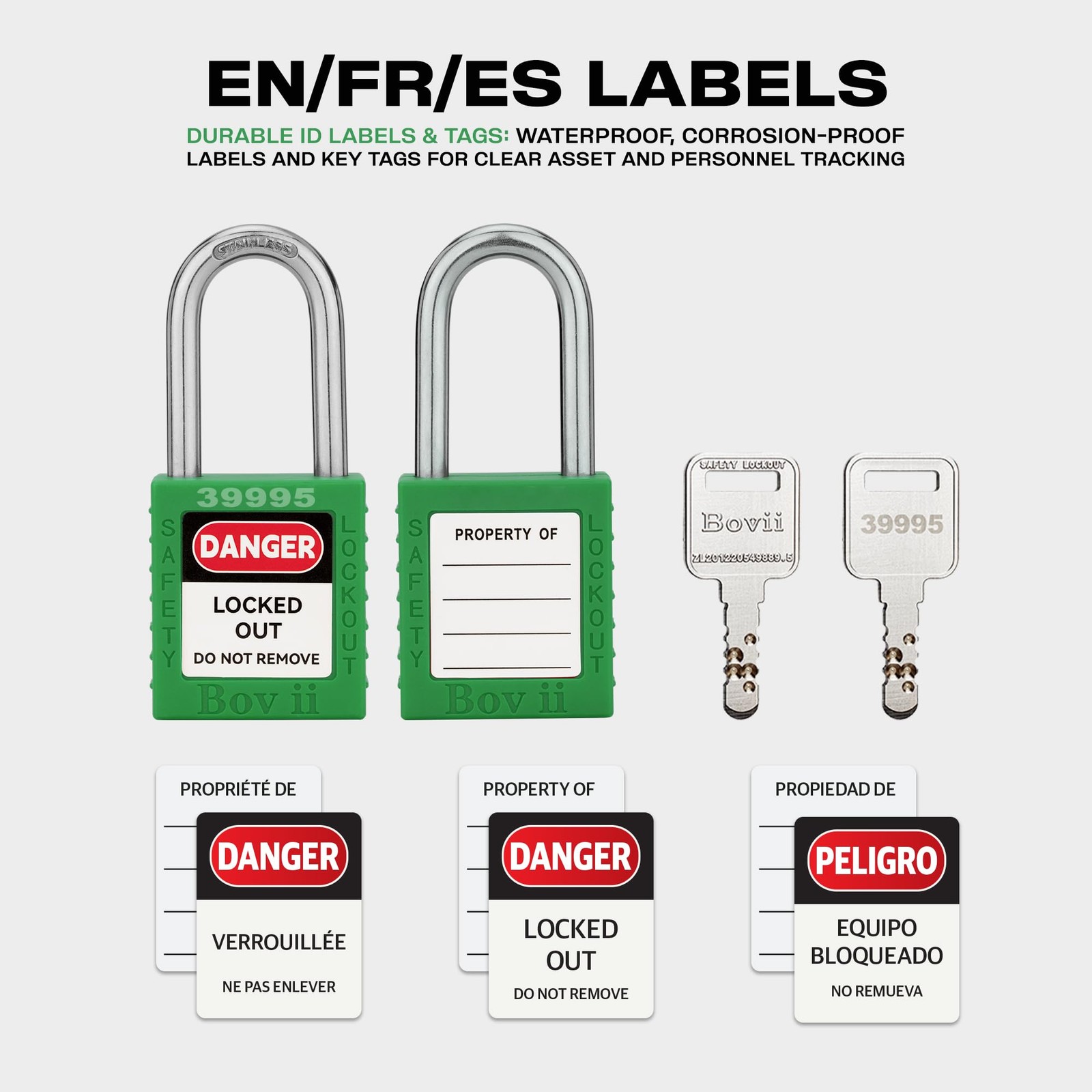 Lockout Tagout Locks Set 10 Green Lockout Locks Keyed Alike 1 Key Per Lock