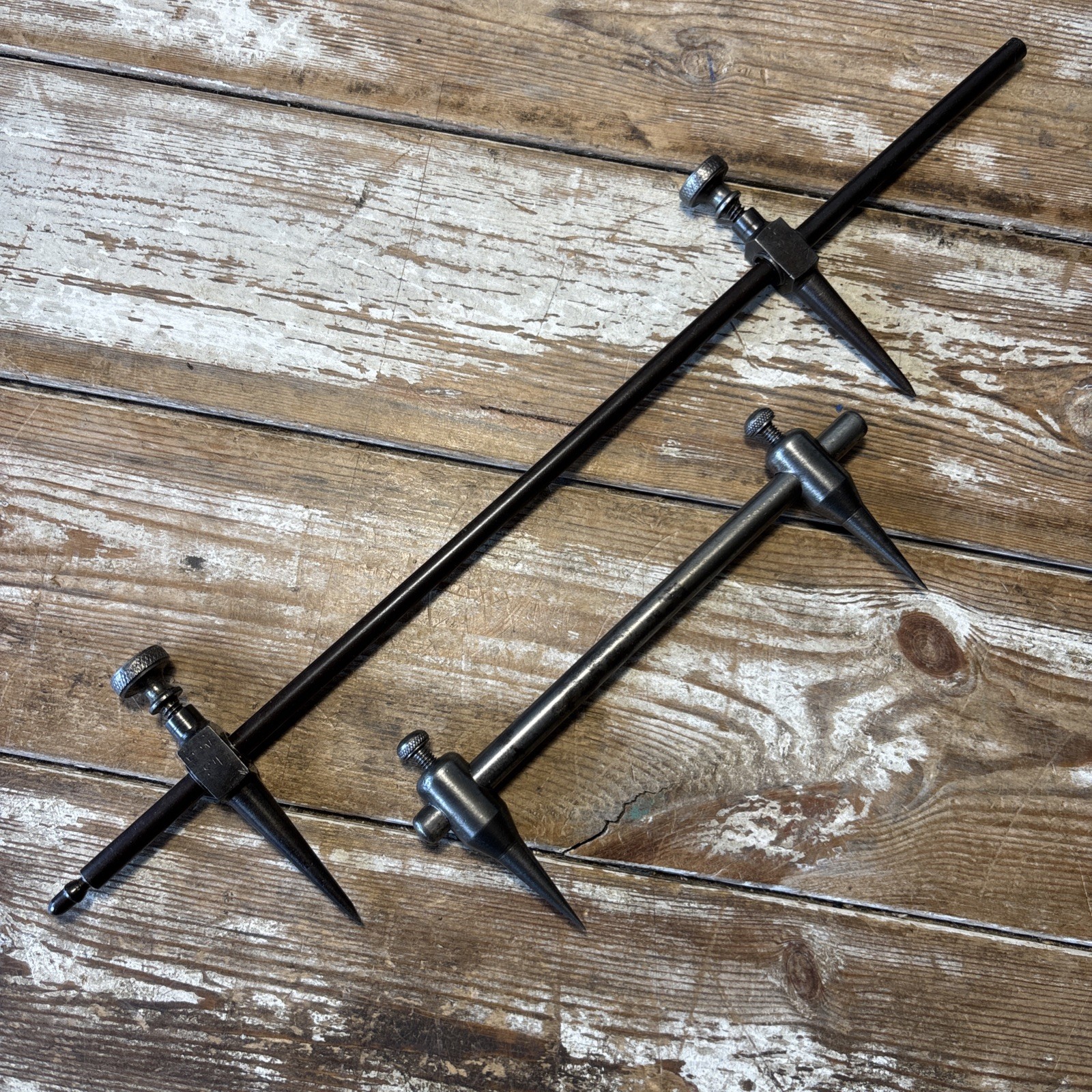 2 Vintage Trammel sets, Scribe Tools