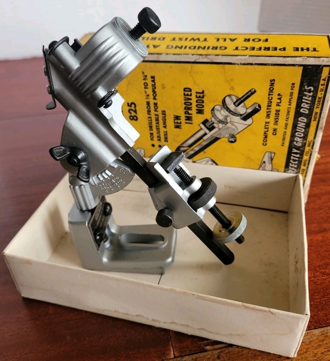 New Vintage General Drill Grinding Attachment #825 in Original box Made in USA