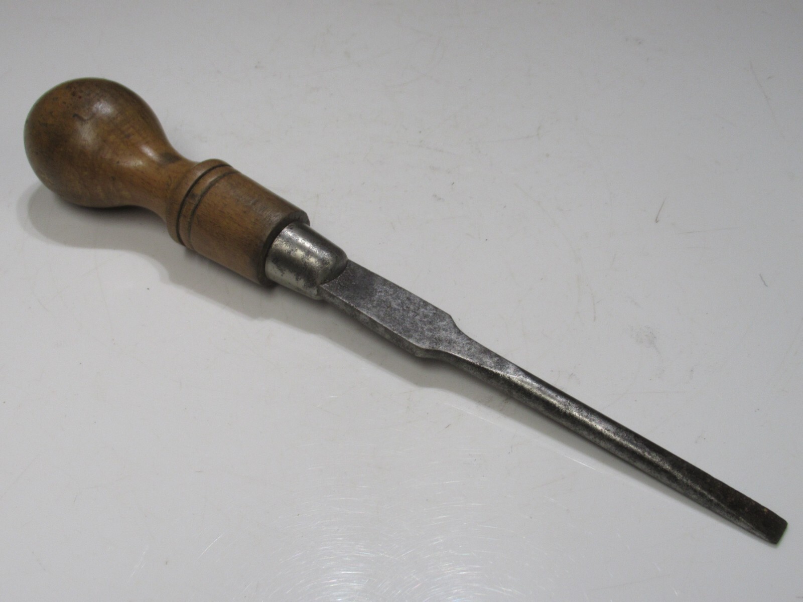 Superb Vintage W H Clay Ltd 11″ Cabinet Makers Screwdriver 3/8″ Slotted Tip
