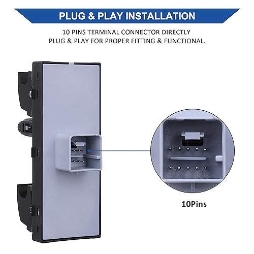 Driver Side Power Master Window Switch, Compatible with 2005-2014 VW