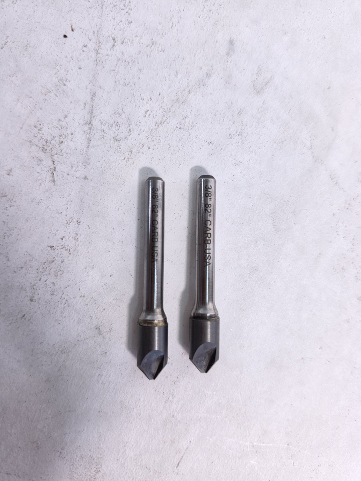 2x Hertel 3/8″ 82° Carbide Countersinks – USA Made – Machinist Tooling