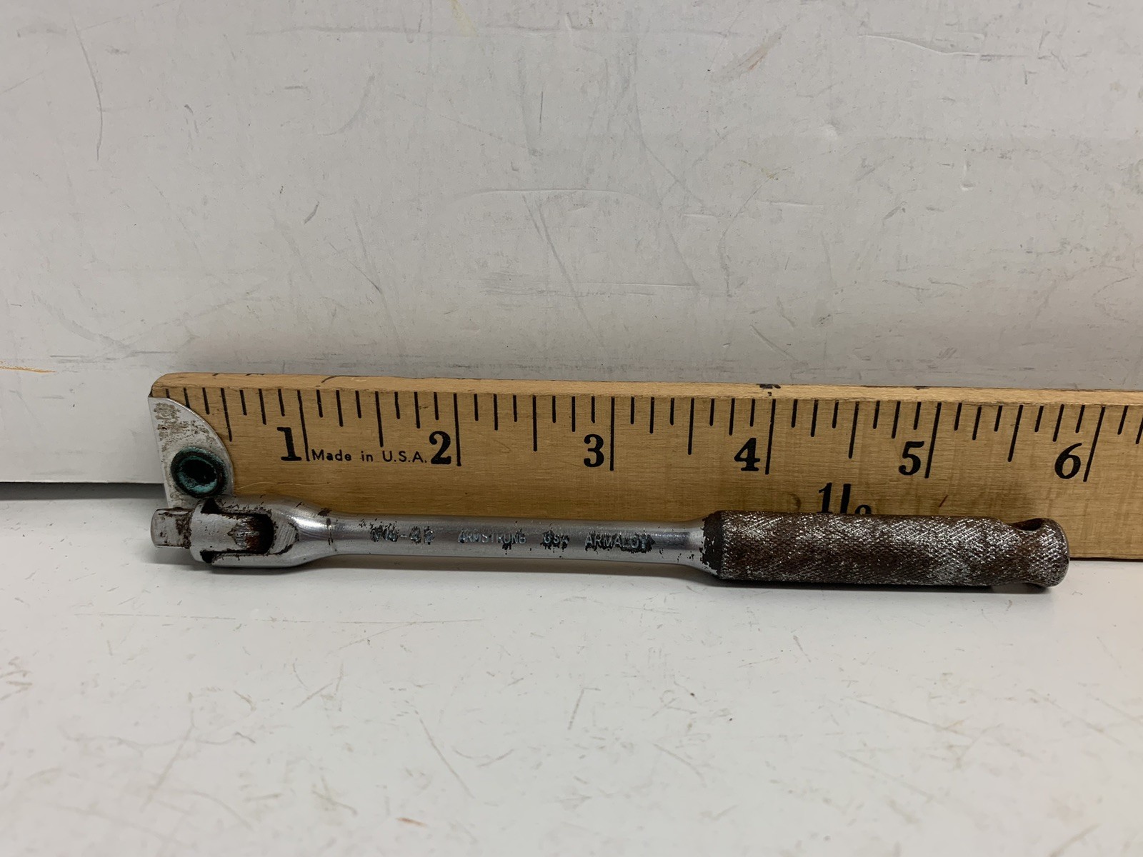 Vintage Armstrong Armaloy 1/4″ Drive Breaker Bar NM-42 USA w/Knurled Handle A022