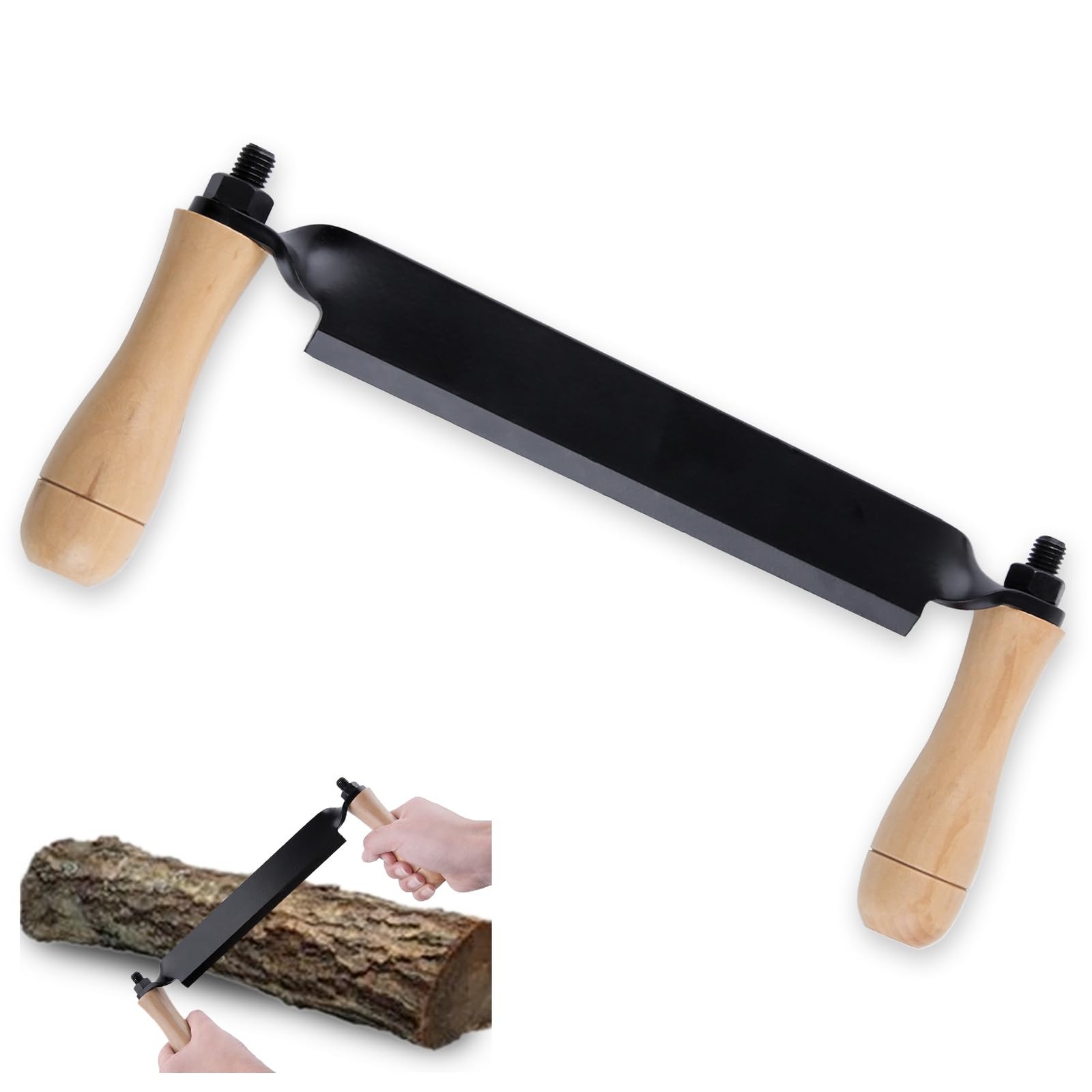Draw Knife 10 Inch Straight Draw Wood Shaver Woodworking Debarking Tool