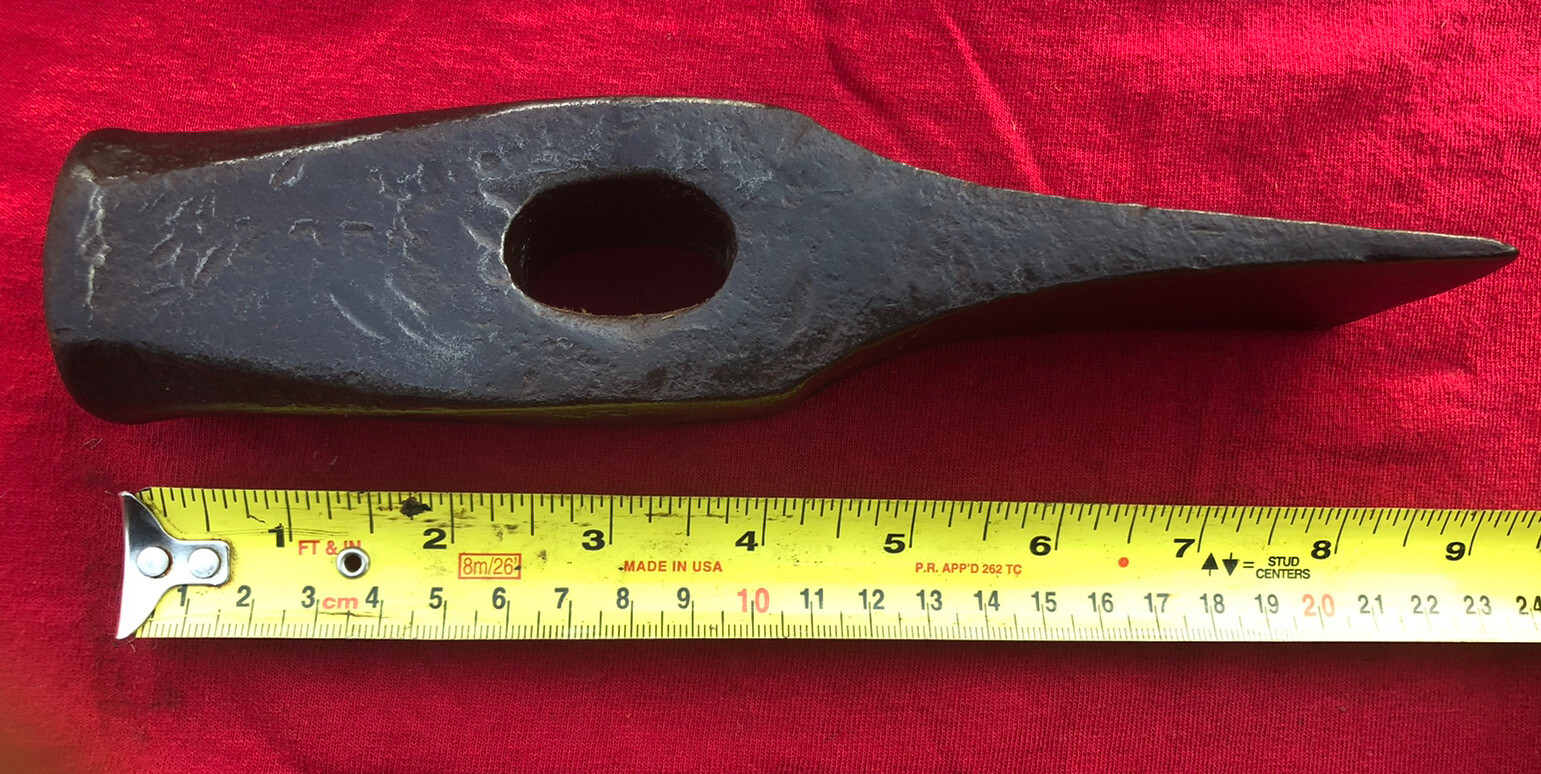 VINTAGE STRAIGHT PEEN BLACKSMITH’S HAMMER HEAD WEIGHTS 3 POUNDS 14 OUNCES