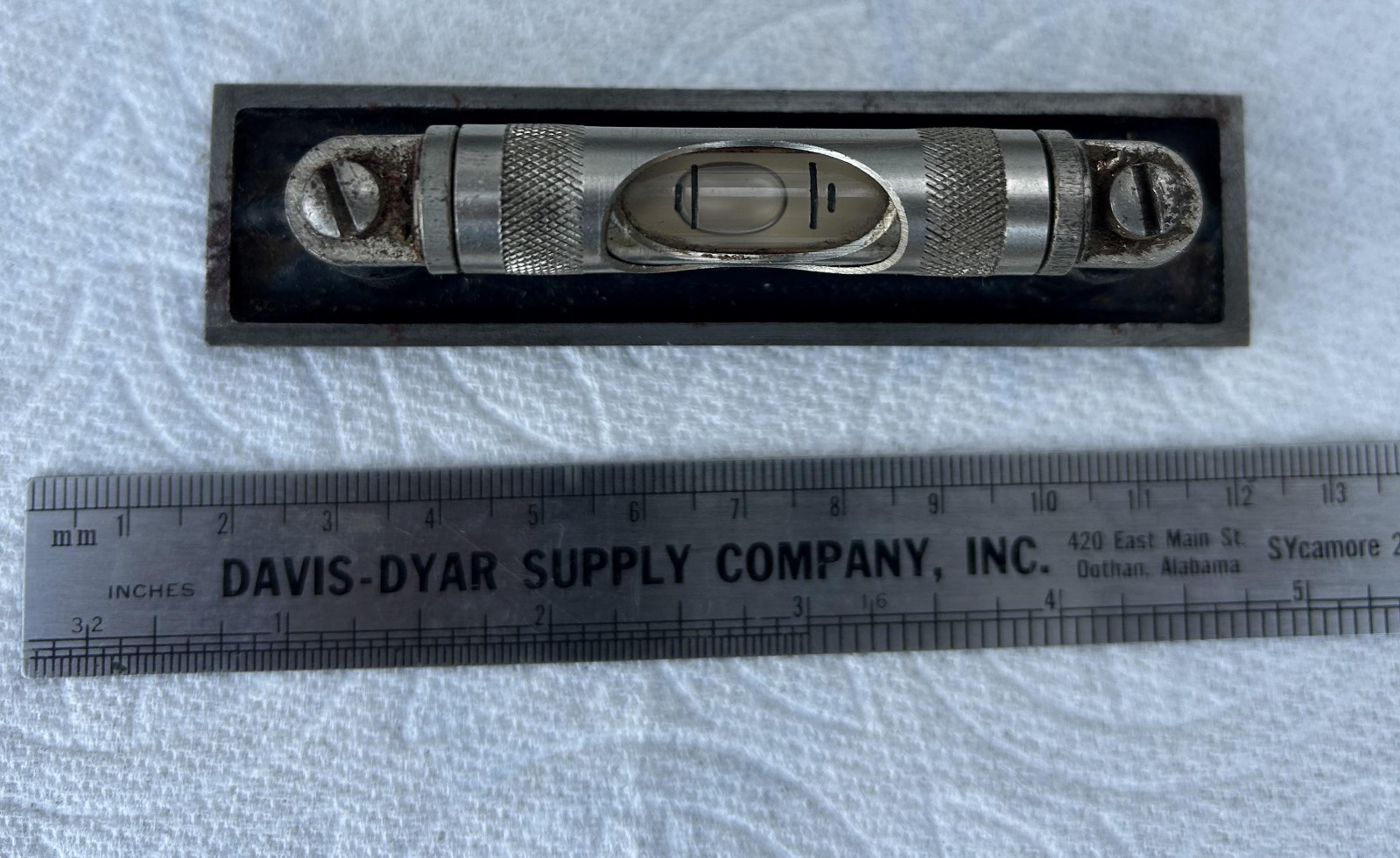 Vintage Stanley USA 4″ Machinist Precision Level Adjustable Bubble Level