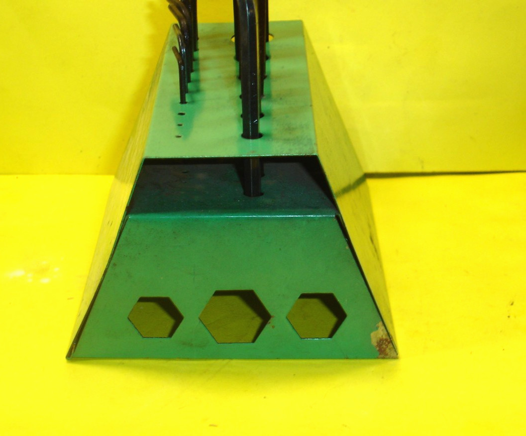 Vintage Allen Hex Keys w/ Stand SAE Green 1960’s Allen Manufacturing Hartford Co