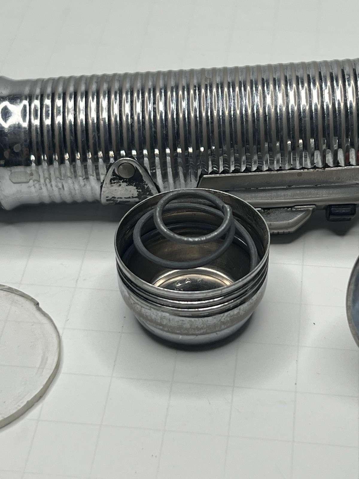 Vintage Jc Penney Flashlight. Maybe 1960? Chrome. Classic For Part , Not Tested
