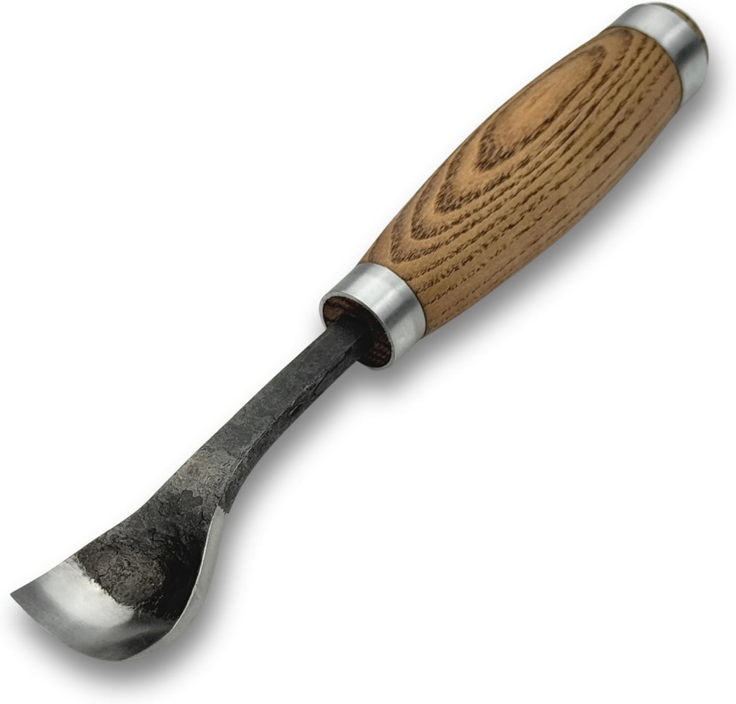 Sharky Hand-Forged Spoon Bent Gouge – Professional Wood Carving Chisel for Spoon