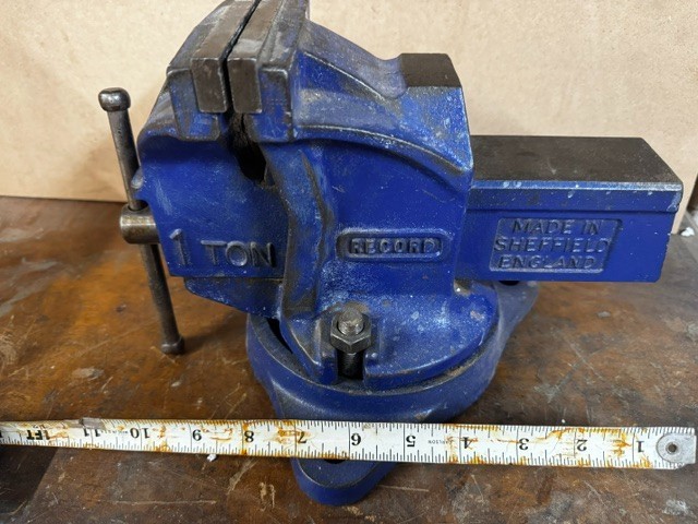 Record 1 Ton Vice 4″ jaws Made In Sheffield England