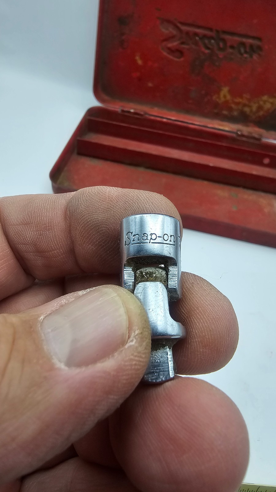 VINTAGE SNAP ON SOCKET WRENCHES KRA 255 BOX FOR 1/4 SOCKET SET 6.5″x4-1/4″x1″