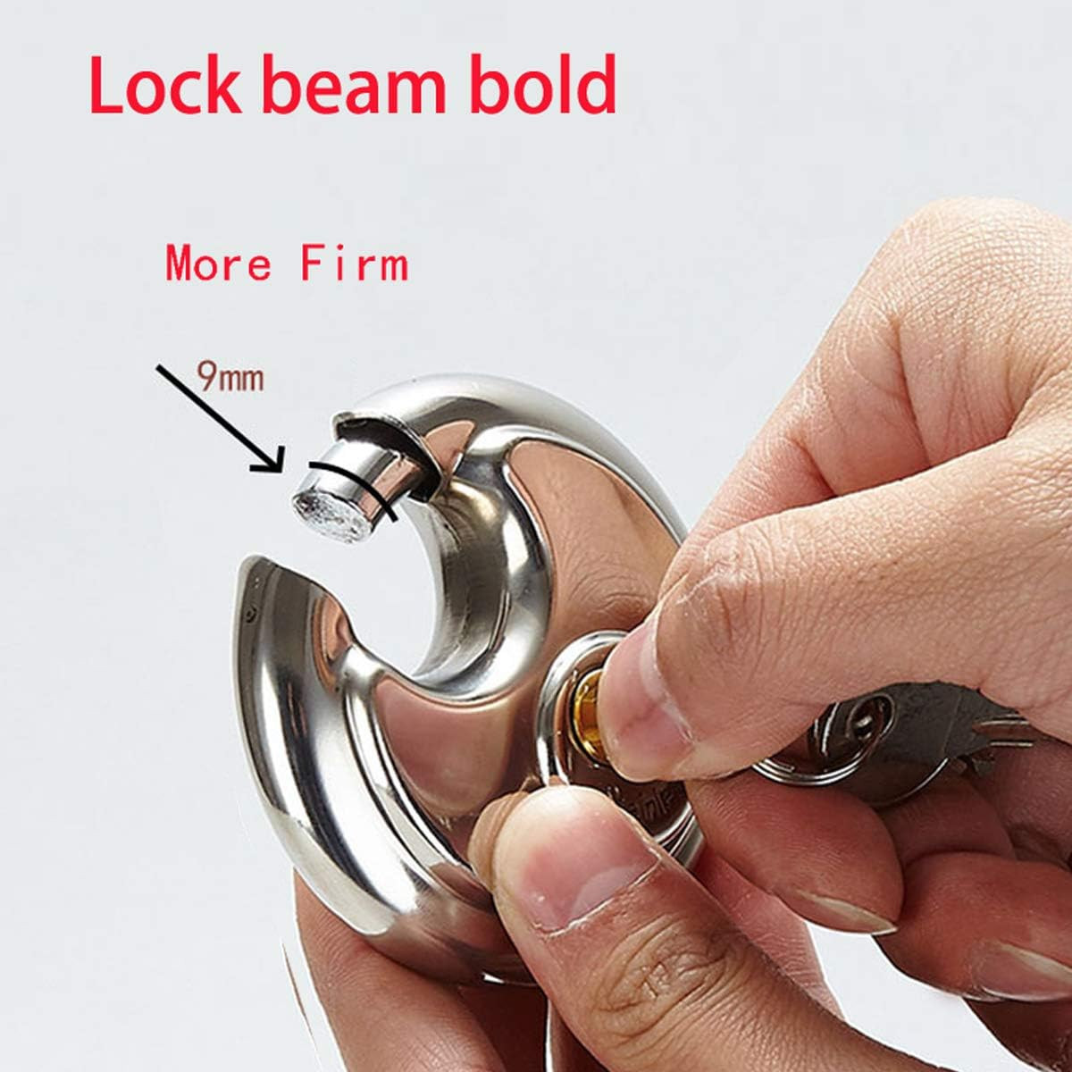 Stainless Steel Discus Keyed Padlock with 2 Keys Heavy Duty Rustproof Disc Locks