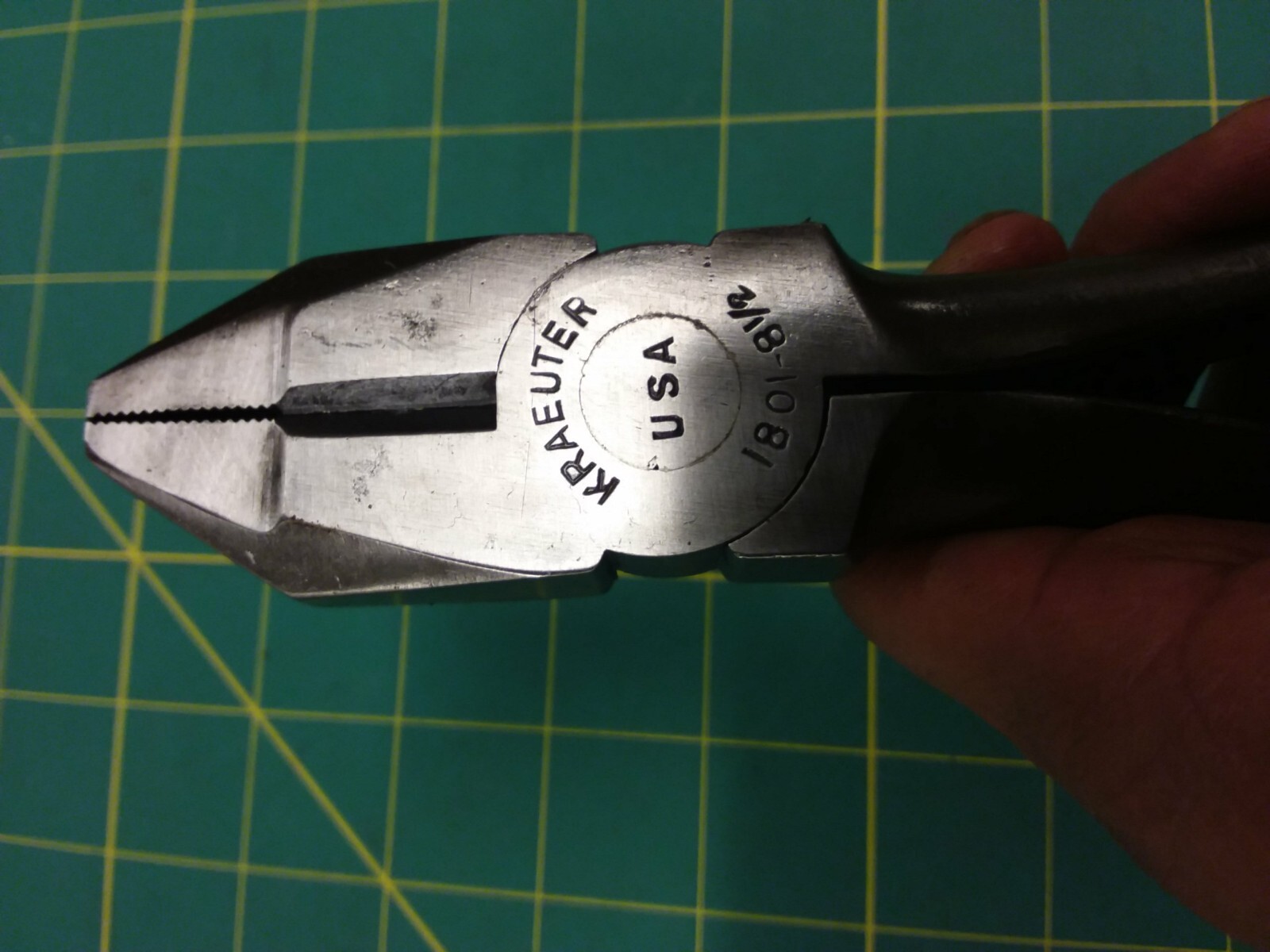 Vintage KRAEUTER USA No. 1801-6 1/2 Linesman Pliers made in USA