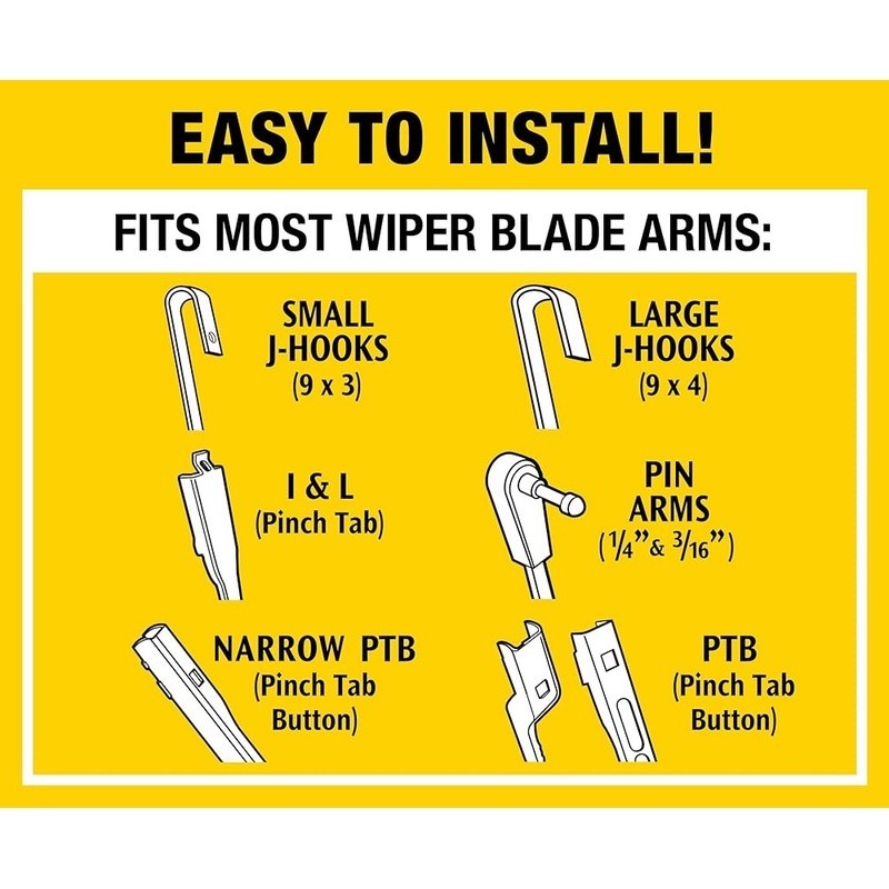 Universal 14 Inch Windshield Wiper Blades All Weather Performance Streak Free US