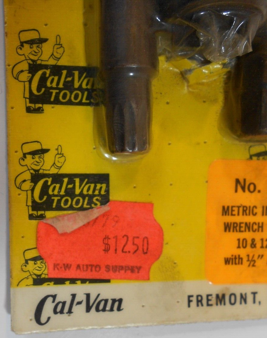 Vintage CAL-VAN TOOLS No 117 Metric Internal Spline Wrench Bit Set R6