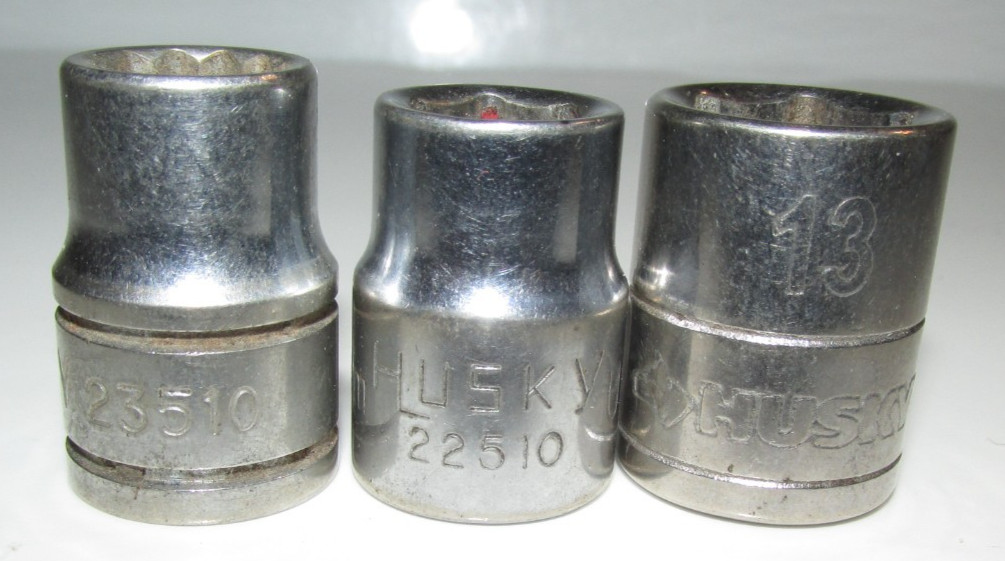 T #211 – Lot of 7 Husky Metric 3/8″ drive, 17mm – 10mm, see description