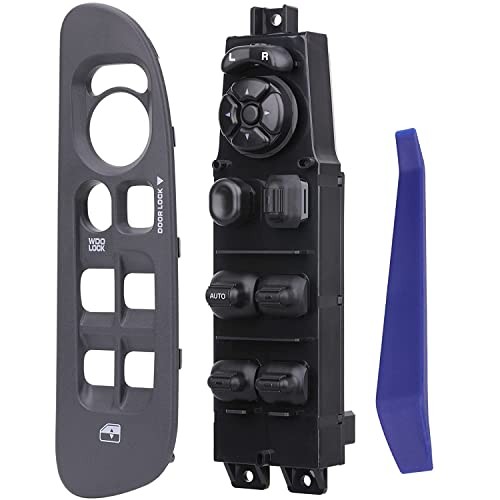Master Window Switch Control Button & Grey Bezel, Compatible with 2002-2009