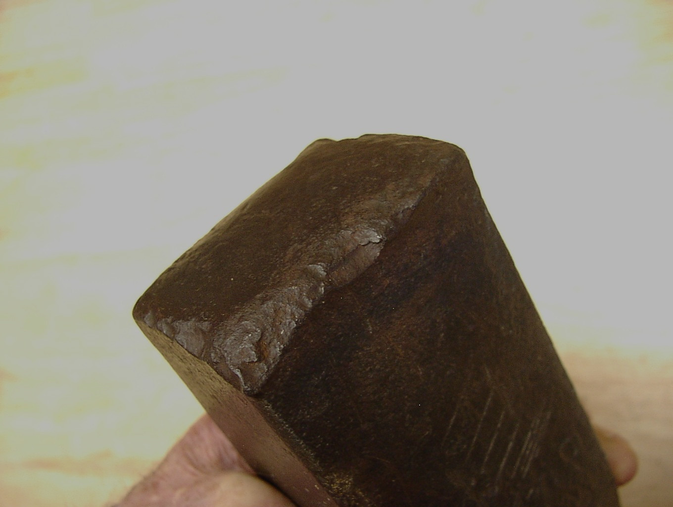 Vntg Warwood 462,8lb. Straight Peen Sledge Hammer Head,7-3/8″,Heavy Use & Wear!