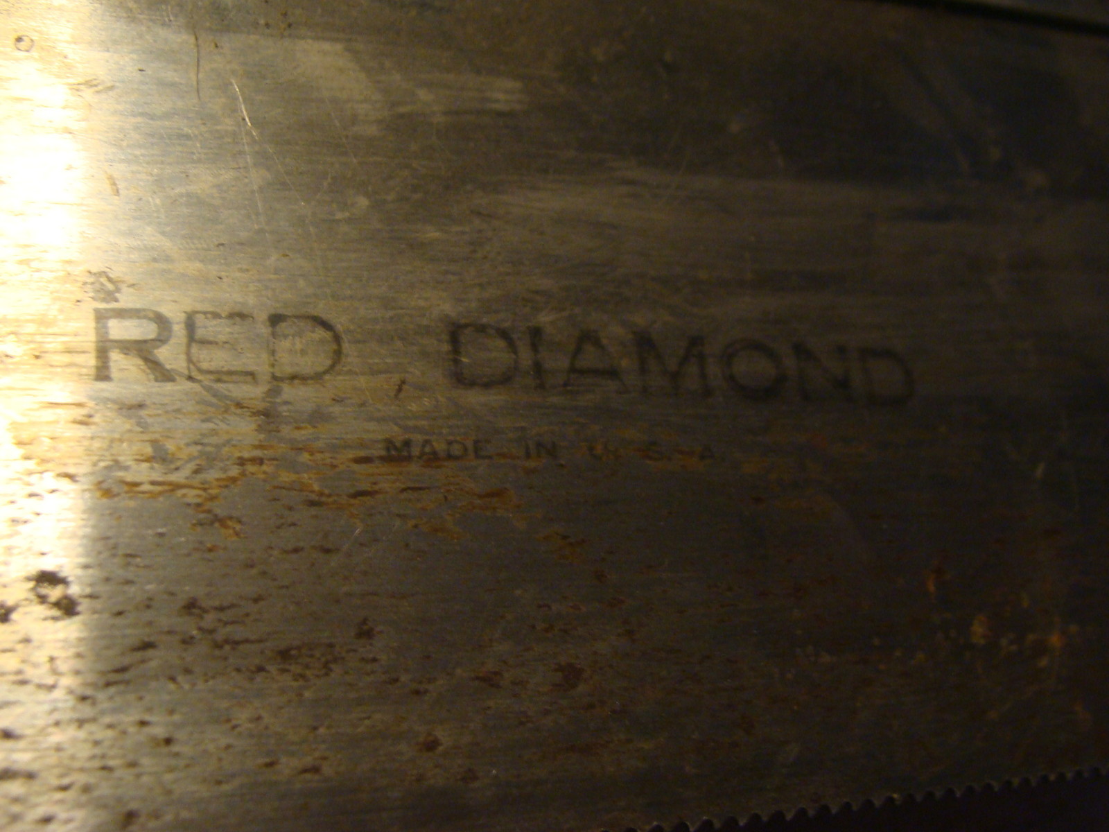 Vintage SAW: RED DIAMOND BACK SAW, 12 inch blade.