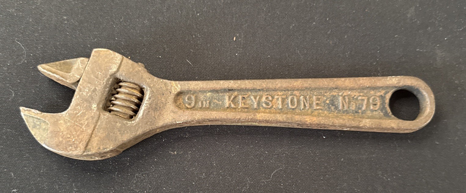 9” Keystone No 79 Crescent Wrench Keystone MFG CO Buffalo NY USA Vintage
