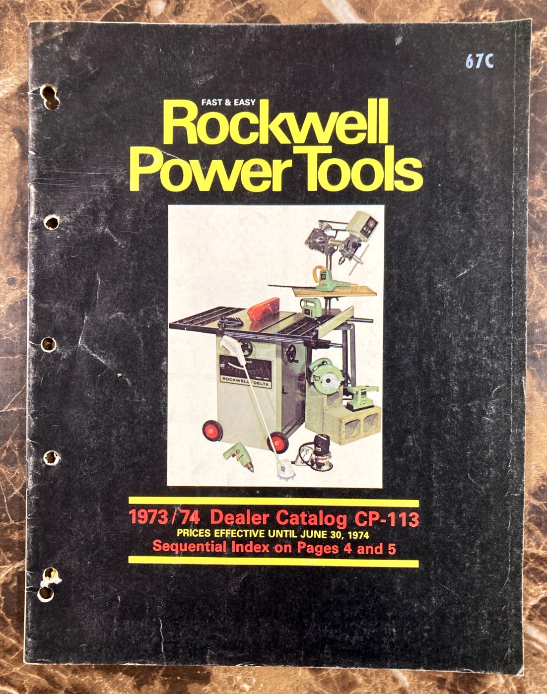 Rockwell Delta Power Tools 1973-74 Brochure Catalog 40 Pages Saw Drill Sander