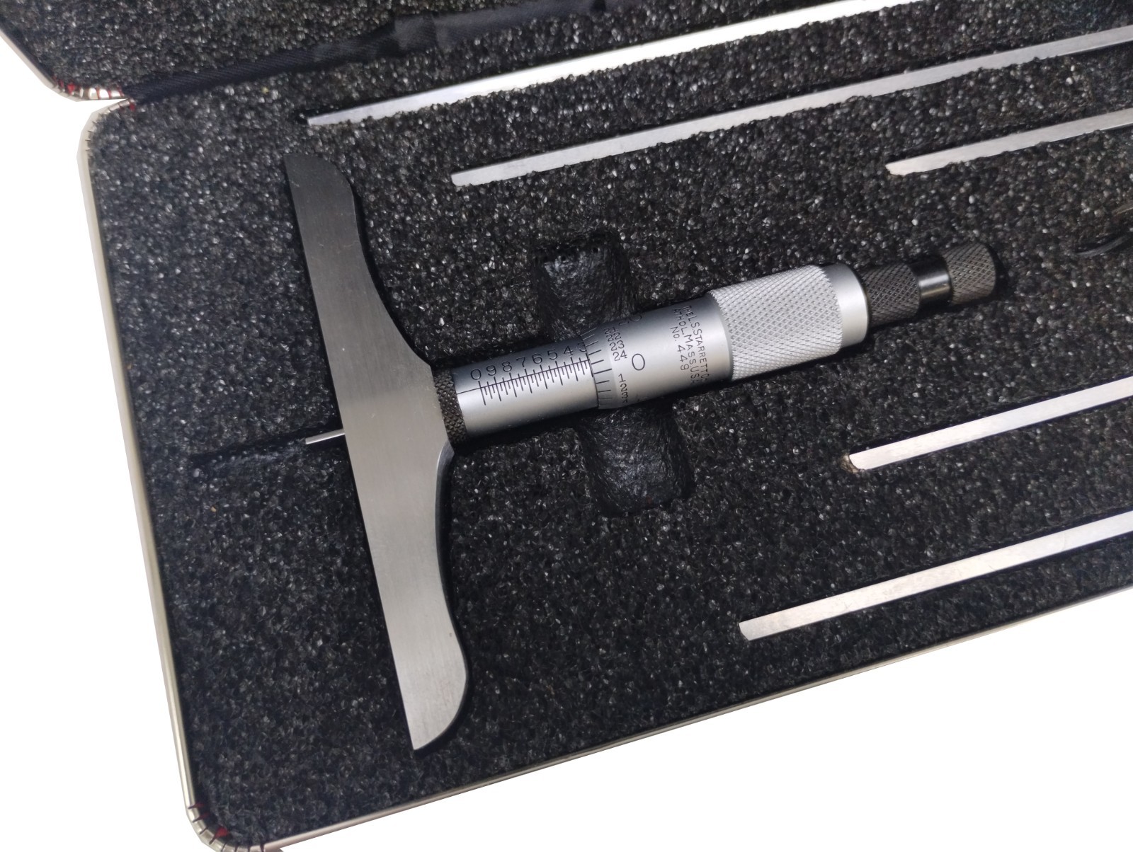 STARRETT No 449 Precision Depth Micrometer : up to 9 inches : flat blades