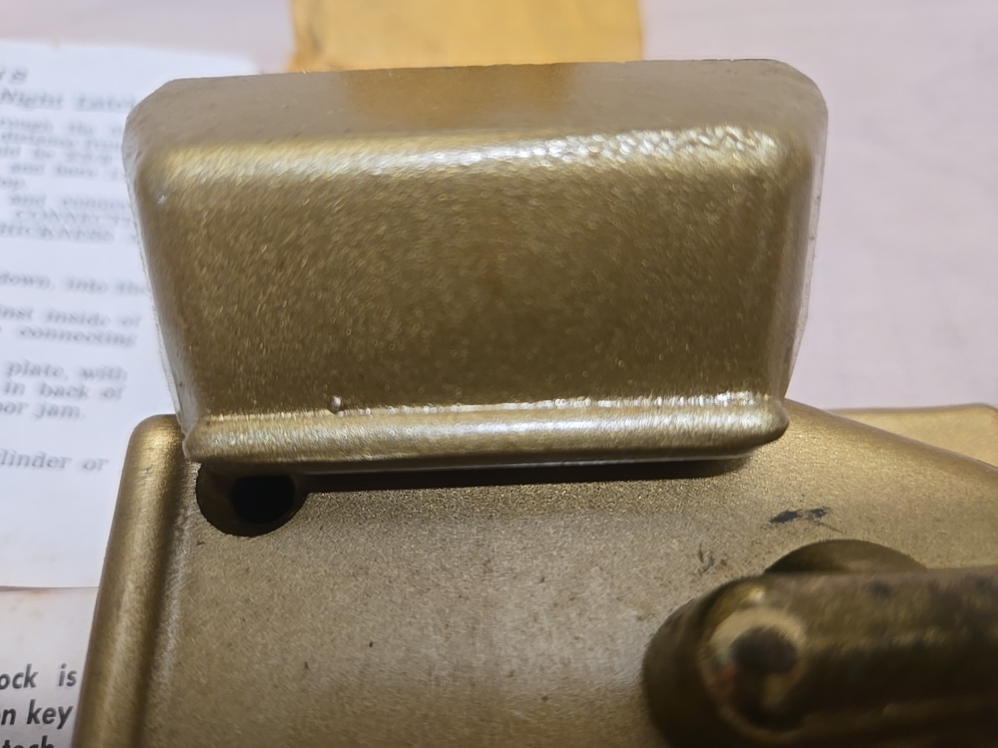 Vintage Taylor Lock Co Brass A880 Rim Deadlock Deadbolt Lock w/ Keys New USA