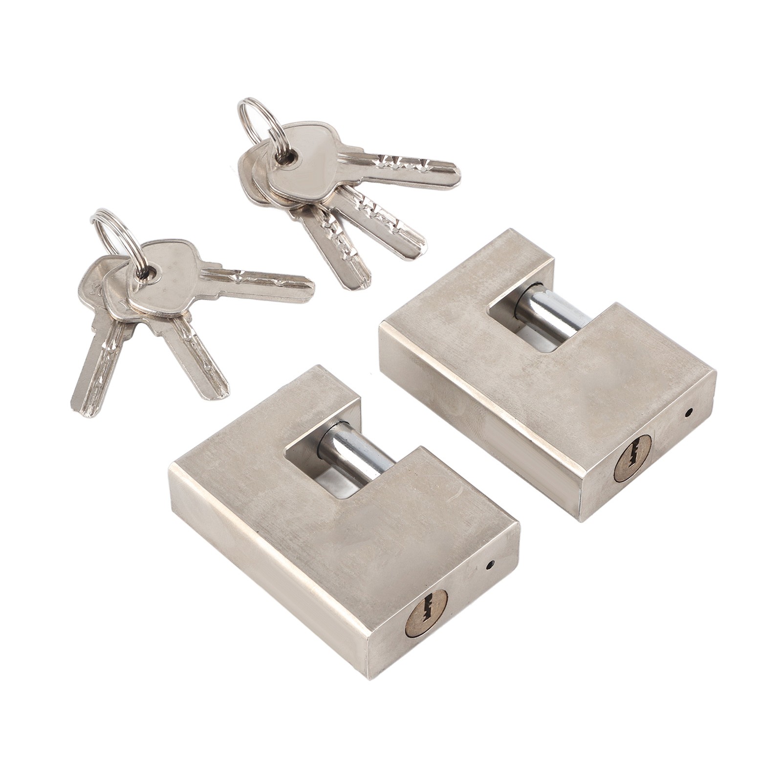 2pcs Heavy Duty Padlock Waterproof Rustproof Lock For Garage FIS