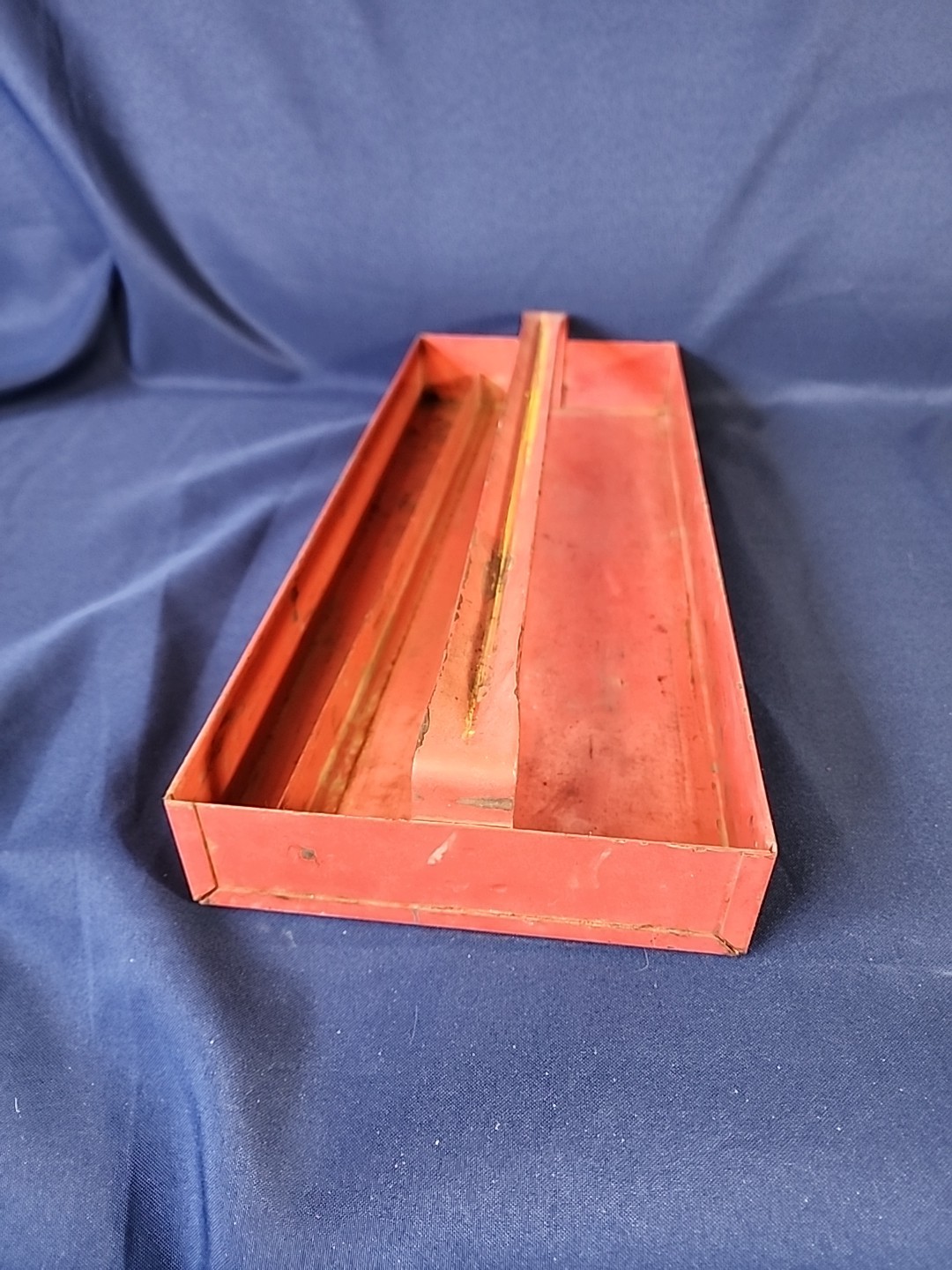 Vintage Metal Tool Box Tray Caddy 18-1/2″ x 7-1/2″ Red Snapon Craftsman Mac Tool