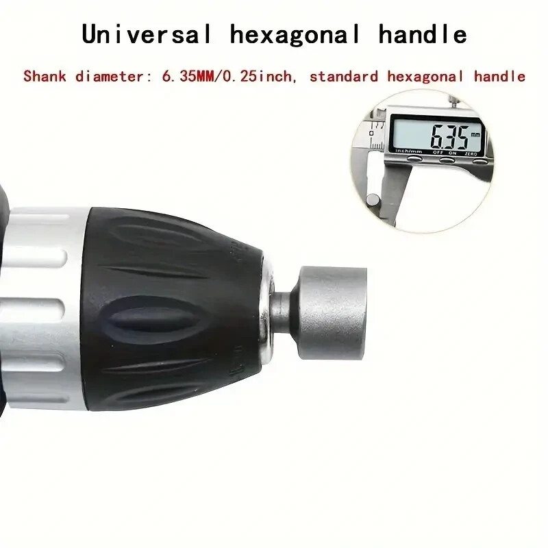 9pcs Nut Driver 1/4″ Hex Socket Bit Set, 6.35mm Shank, 5 – 13mm, Hardened Steel