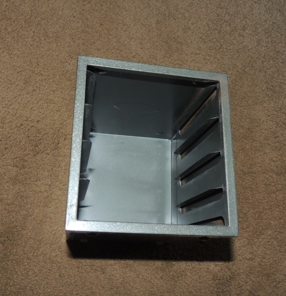 VTG. DUNLAP 4 Drawer Metal Cabinet Organizer Red Plastic Drawers Small Parts USA