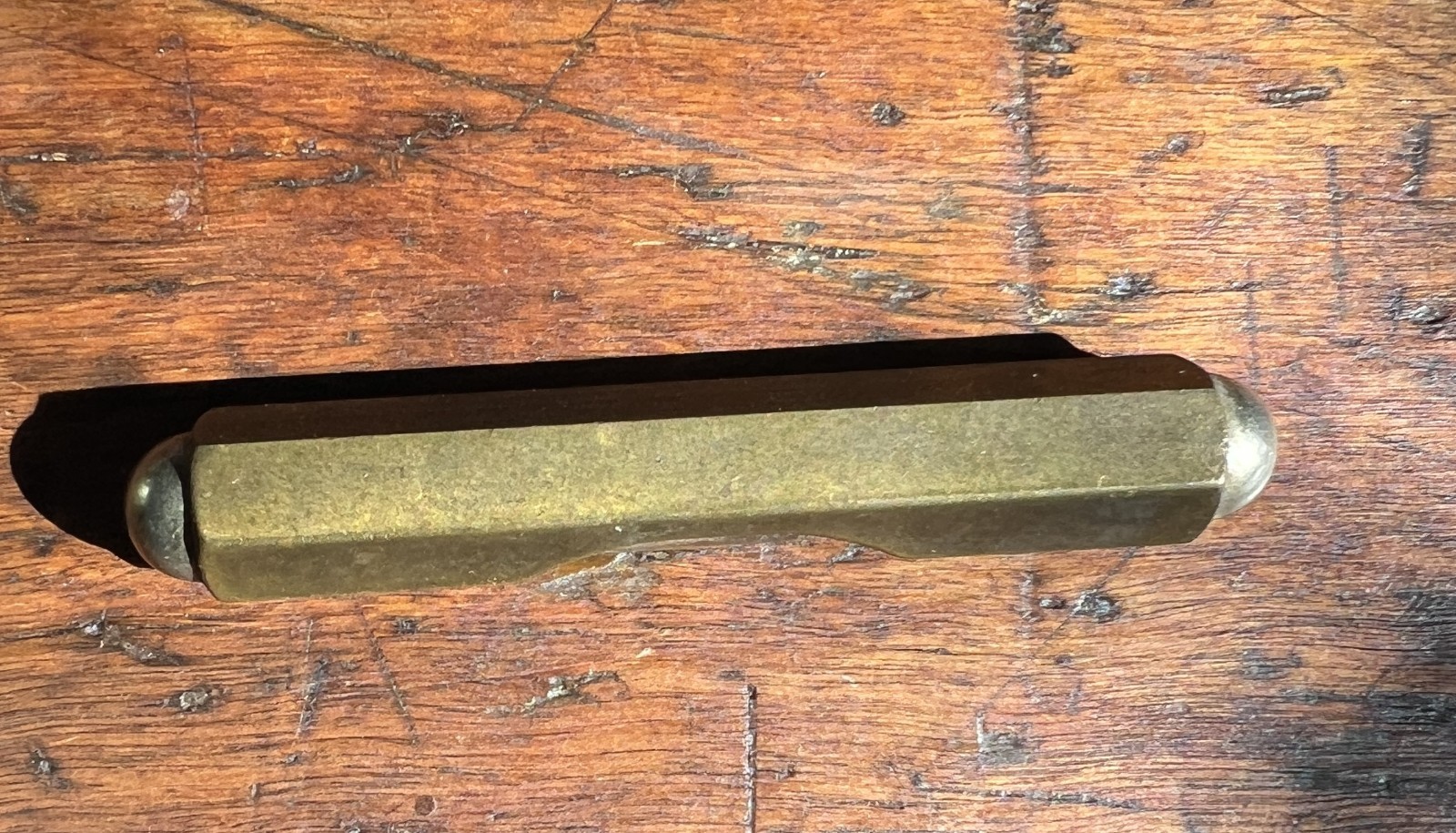 BRASS STANLEY No 31 Pocket Level 3”Bubble Hexagonal USA