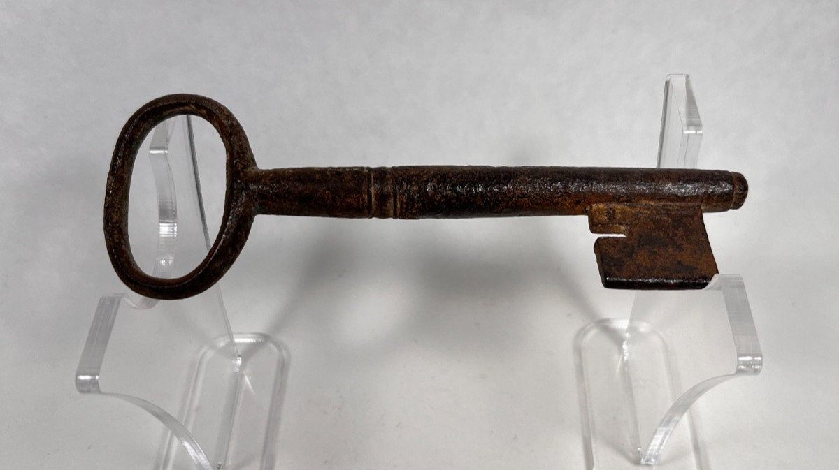 1550s-1650s Spanish Hand Forged Skeleton/Barrel Key Vintage Antique