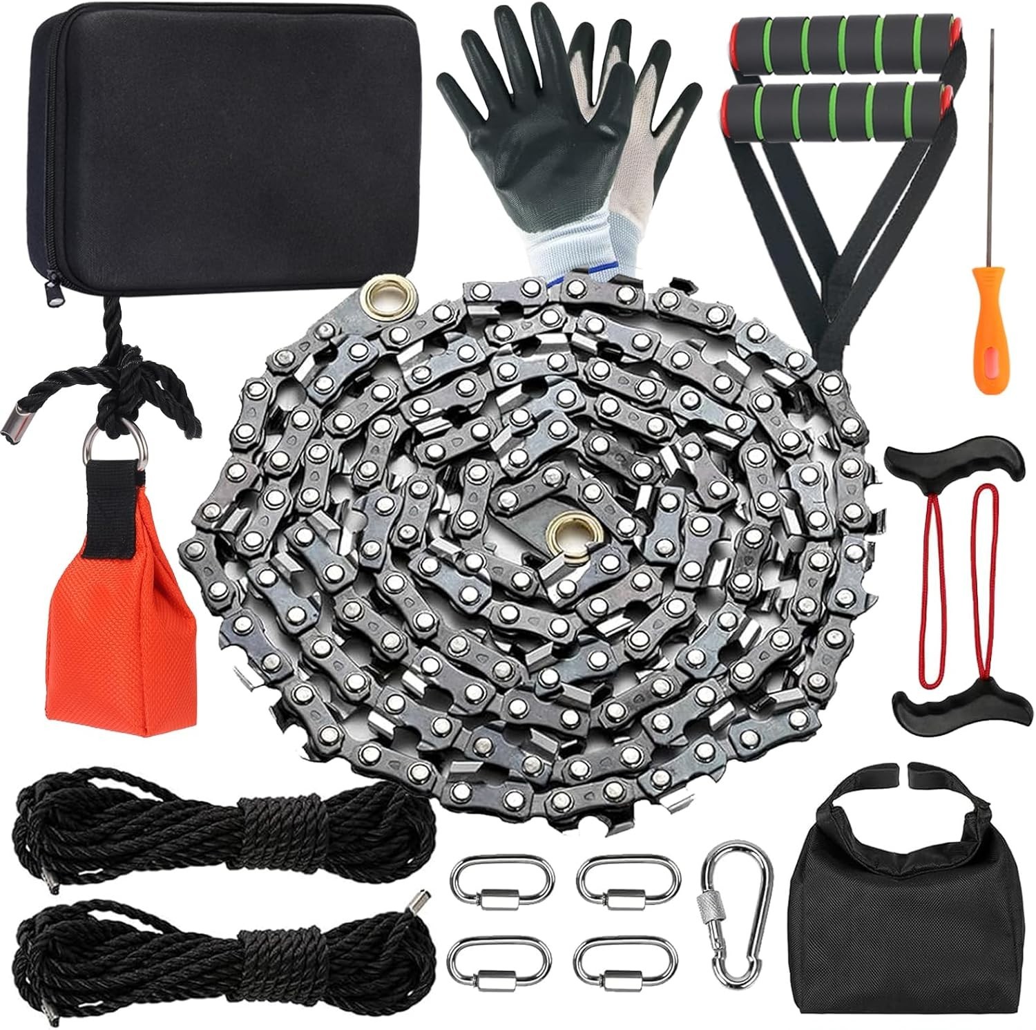 55 Inch Rope Saw Kit, Rope Saw Tree Saw High Limb Tree Rope Saw Tree Limb Cutter