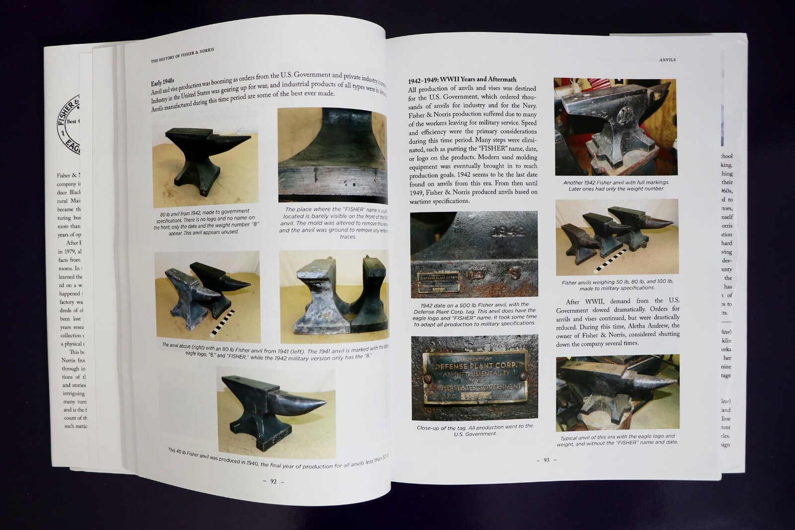 “The History of Fisher & Norris, Eagle Anvil Works” book, Fisher Anvil